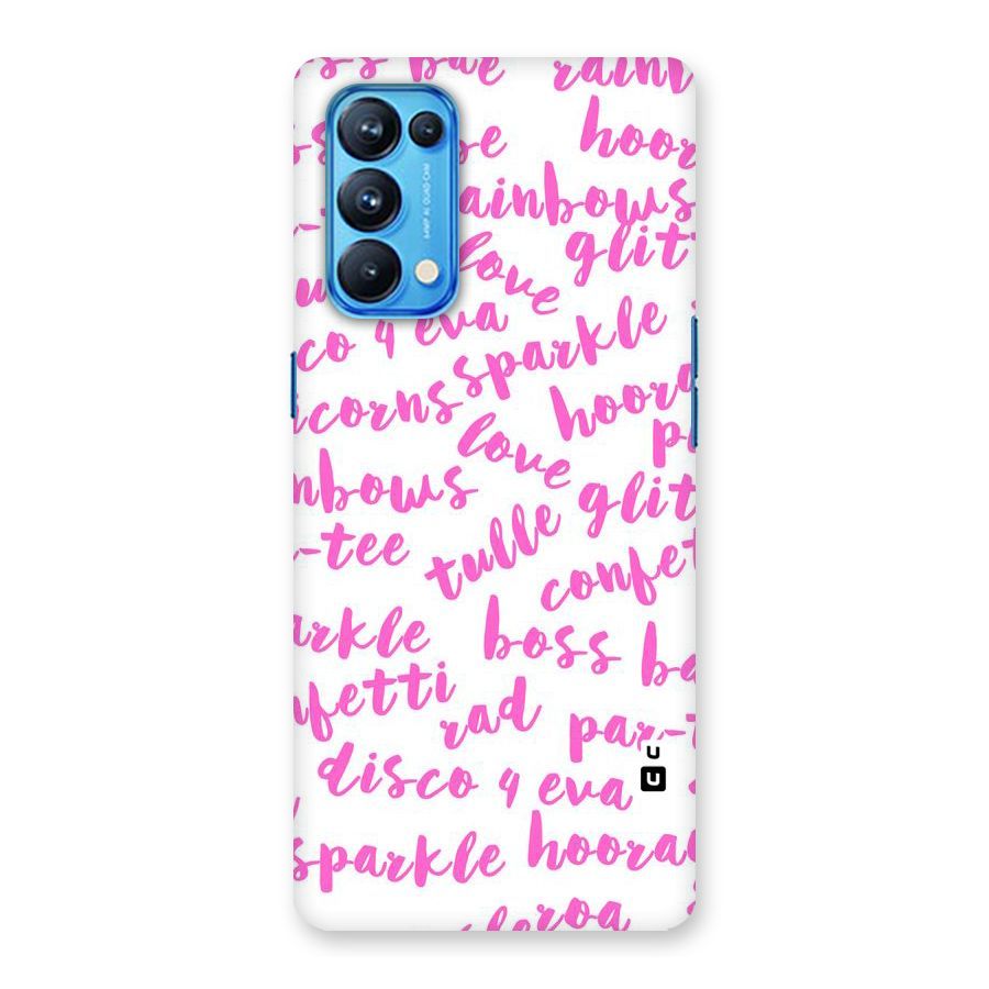 Sparkle Love Back Case for Oppo Reno5 Pro 5G
