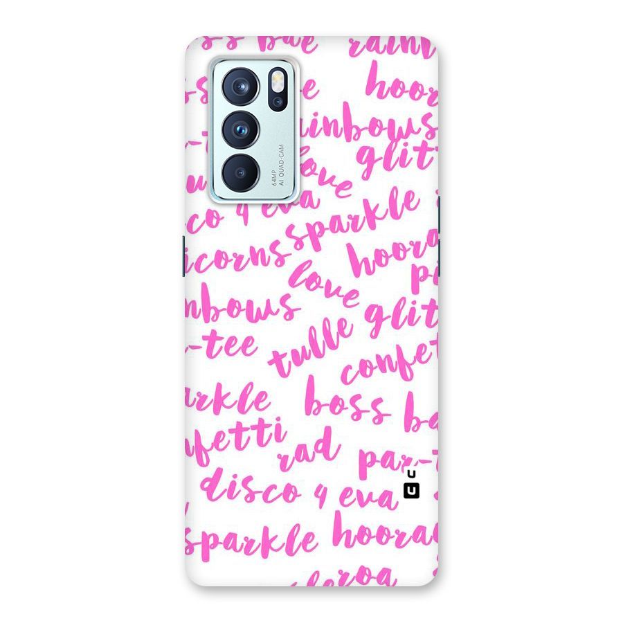 Sparkle Love Back Case for Oppo Reno6 Pro 5G