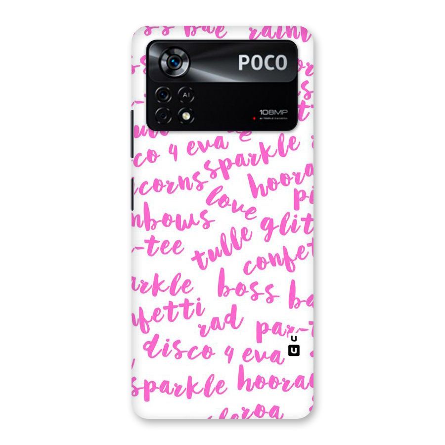 Sparkle Love Back Case for Poco X4 Pro 5G