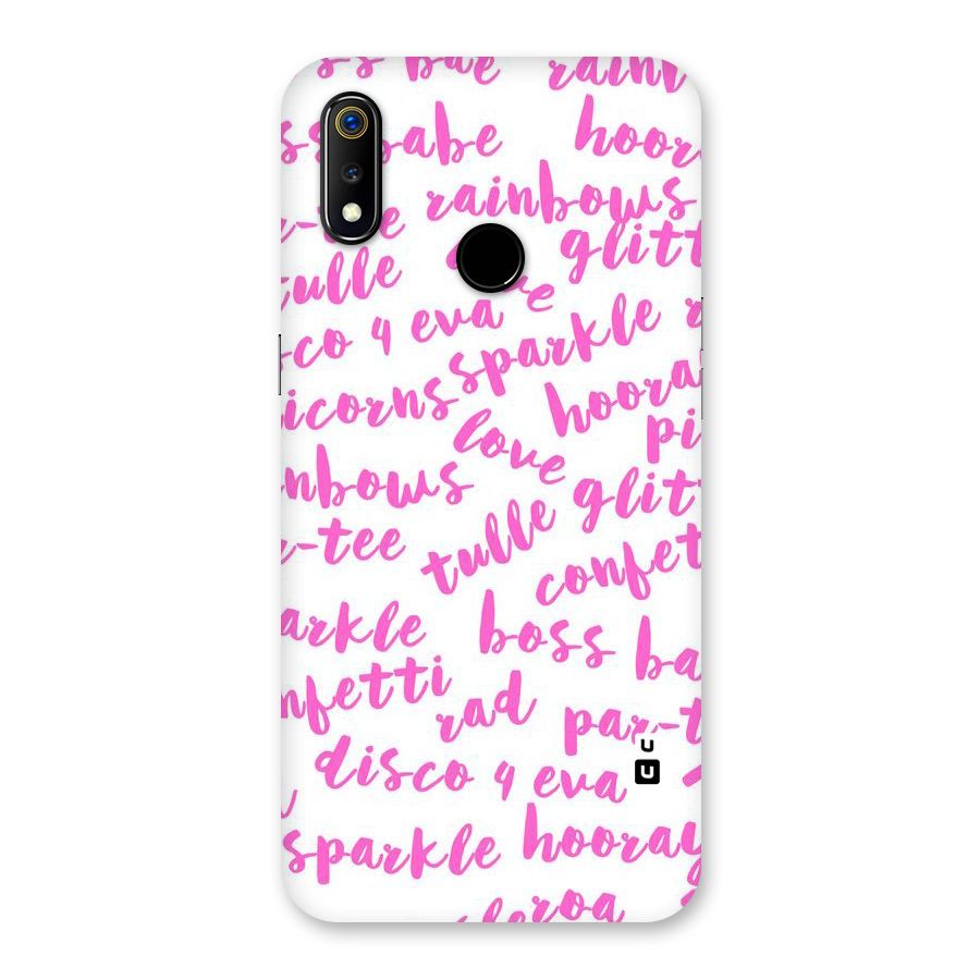 Sparkle Love Back Case for Realme 3