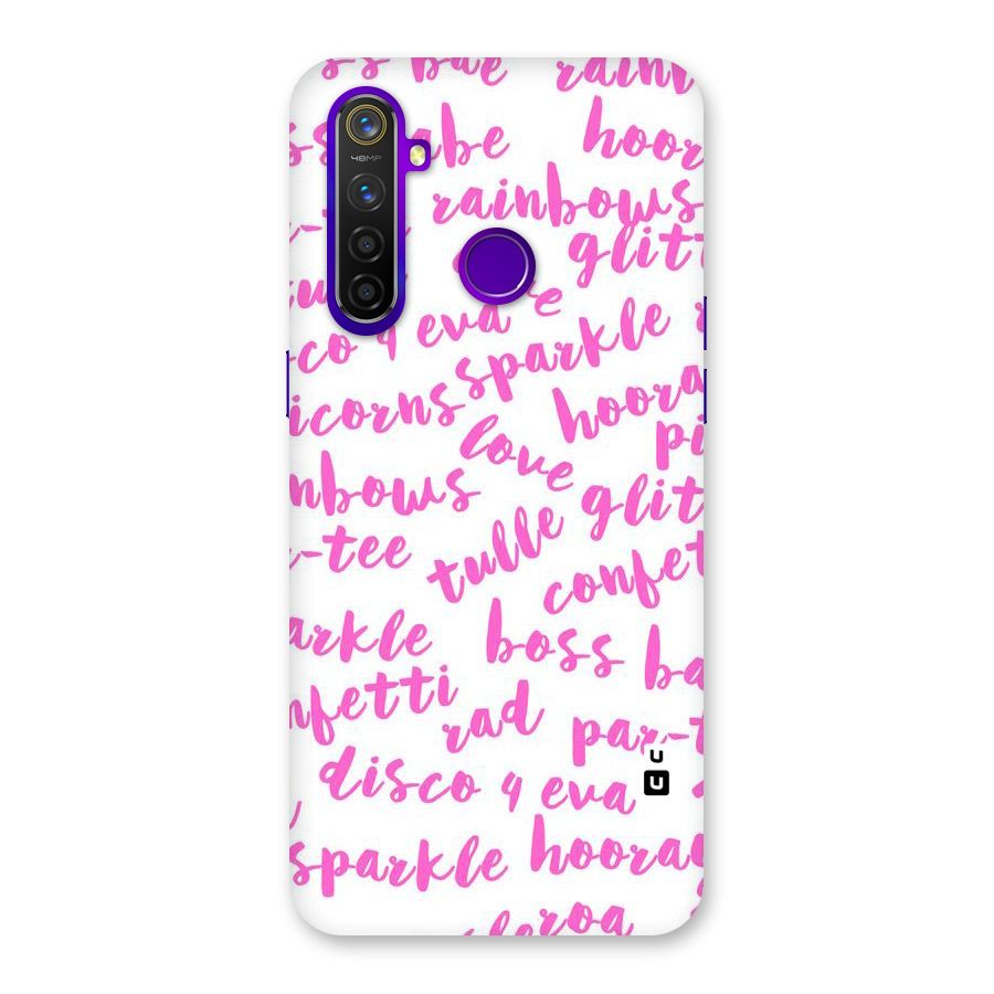 Sparkle Love Back Case for Realme 5 Pro