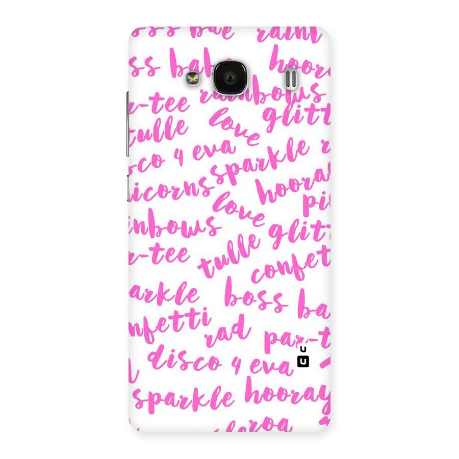 Sparkle Love Back Case for Redmi 2s