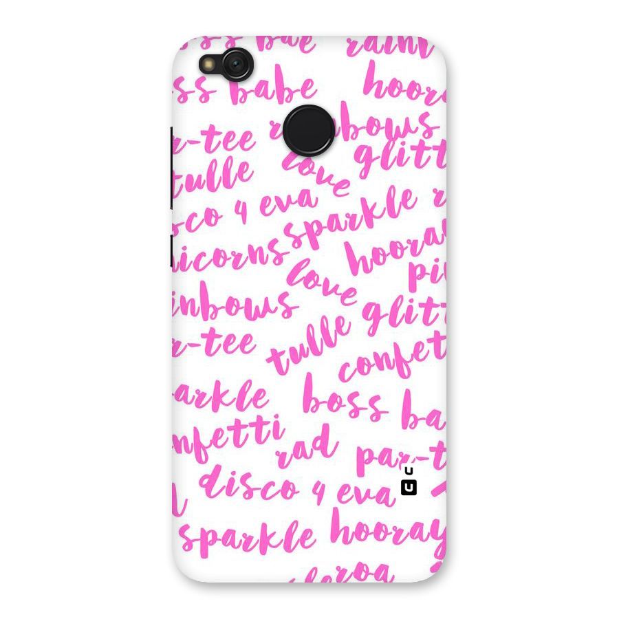 Sparkle Love Back Case for Redmi 4