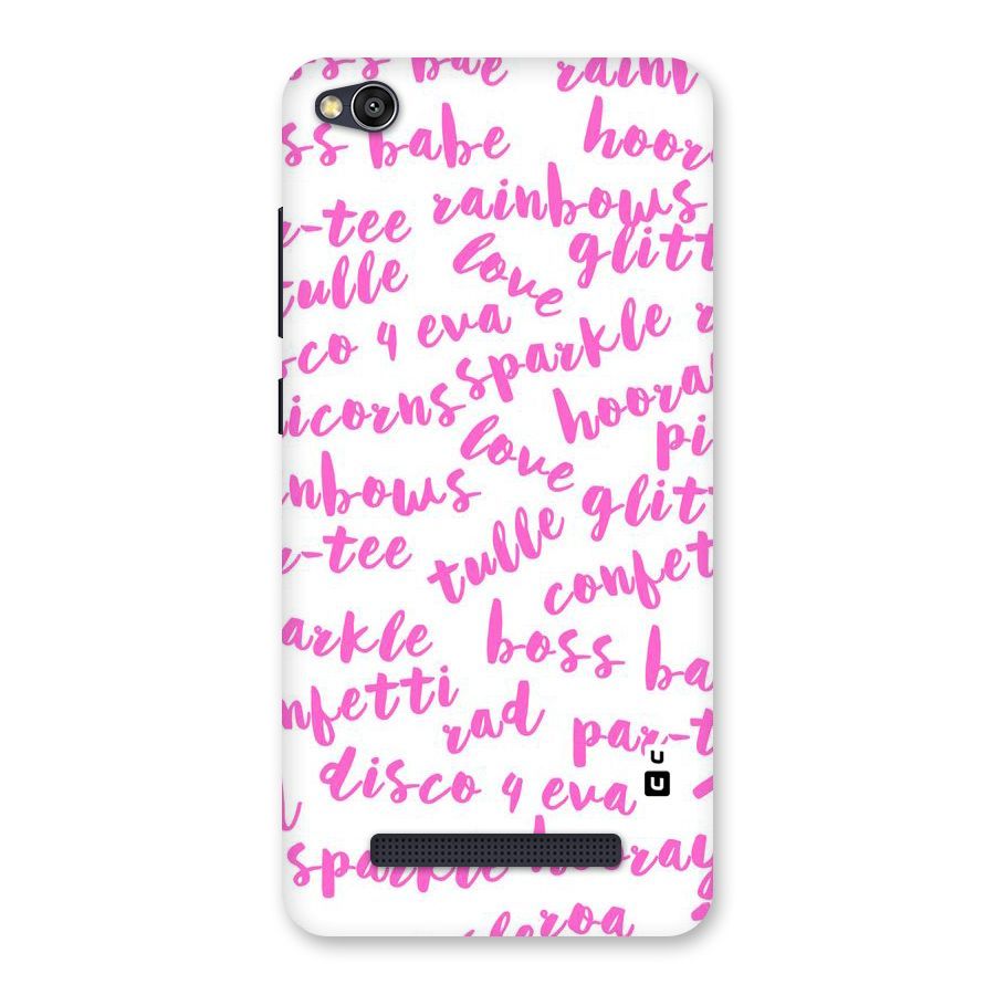 Sparkle Love Back Case for Redmi 4A