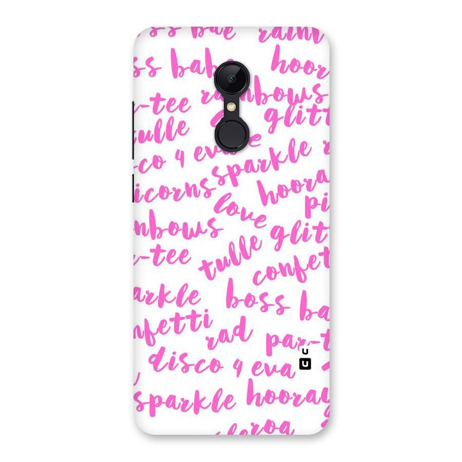Sparkle Love Back Case for Redmi 5