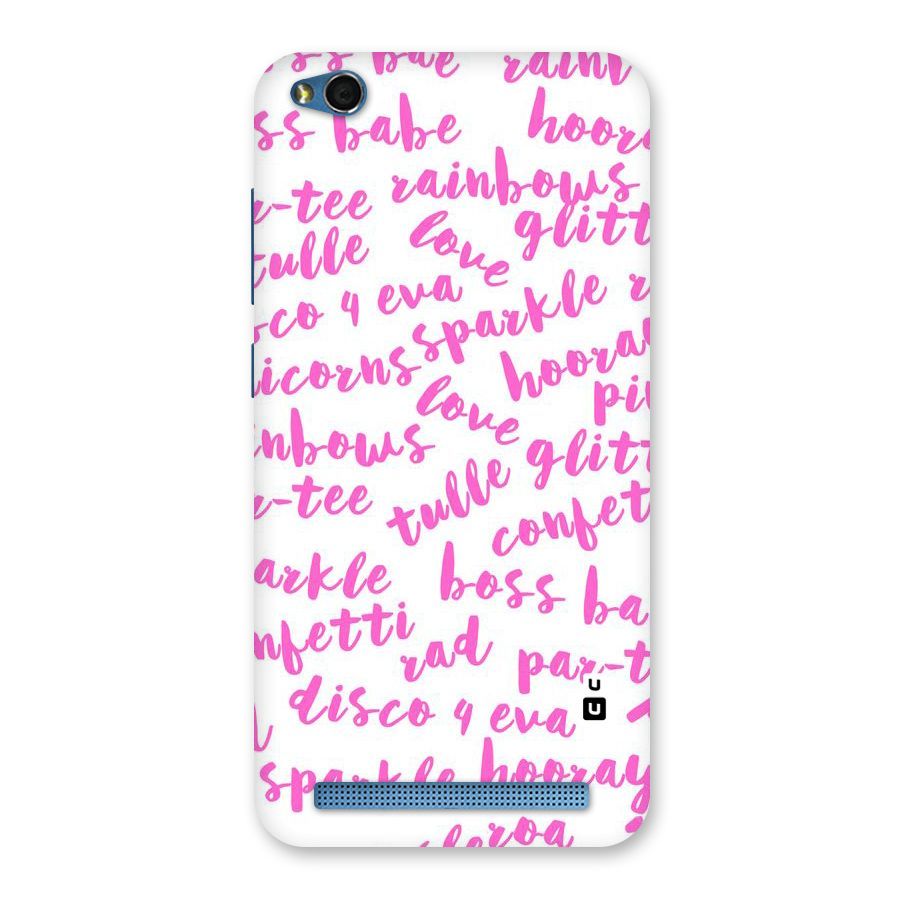 Sparkle Love Back Case for Redmi 5A