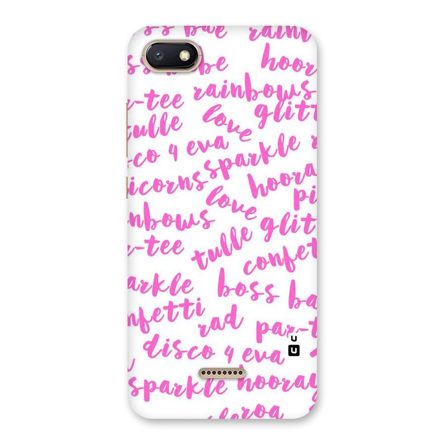 Sparkle Love Back Case for Redmi 6A