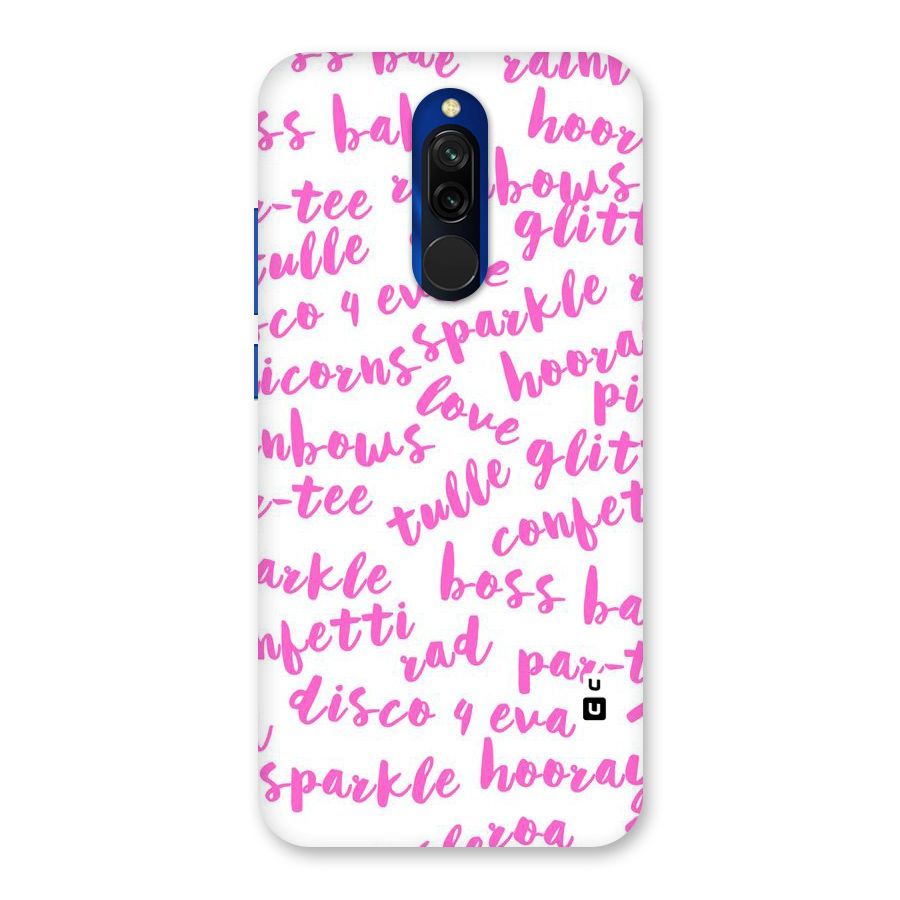 Sparkle Love Back Case for Redmi 8