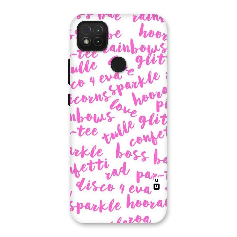 Sparkle Love Back Case for Redmi 9