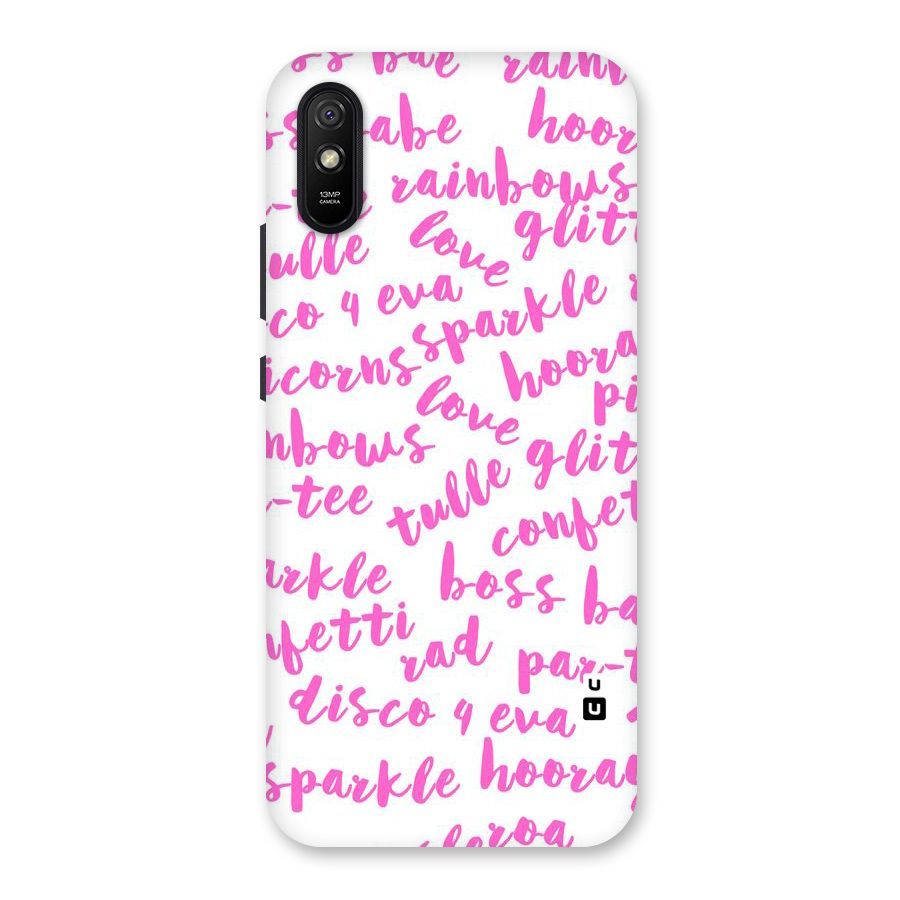 Sparkle Love Back Case for Redmi 9A