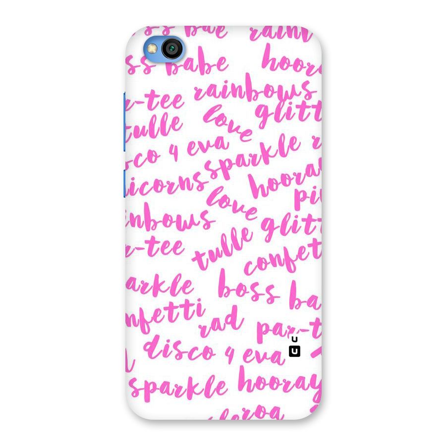 Sparkle Love Back Case for Redmi Go