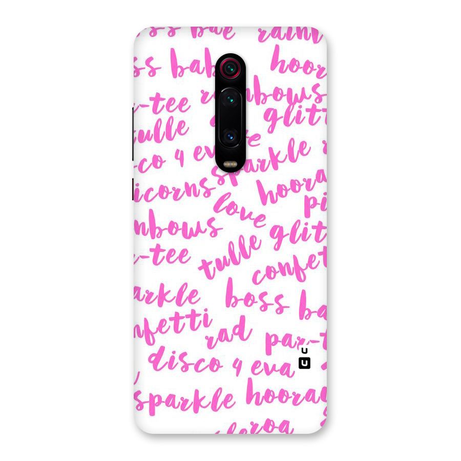 Sparkle Love Back Case for Redmi K20