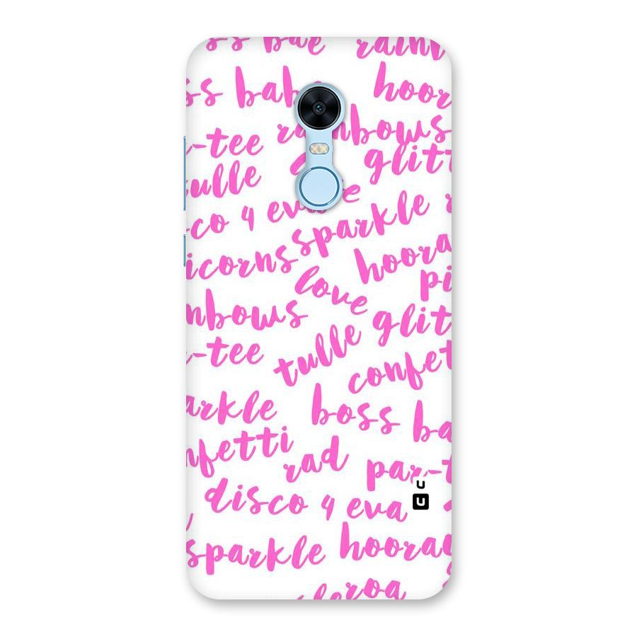 Sparkle Love Back Case for Redmi Note 5