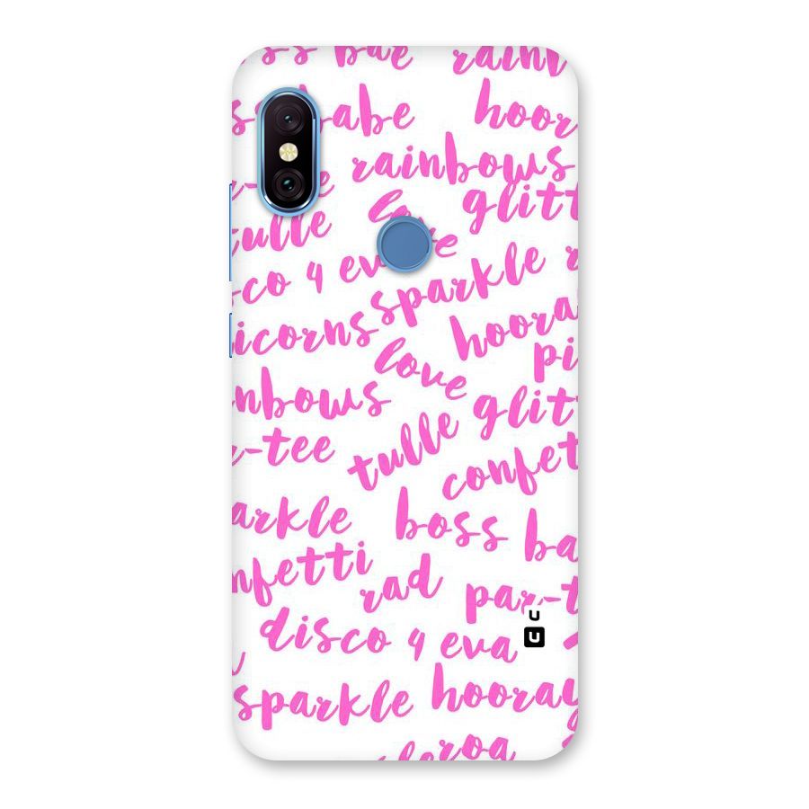 Sparkle Love Back Case for Redmi Note 6 Pro