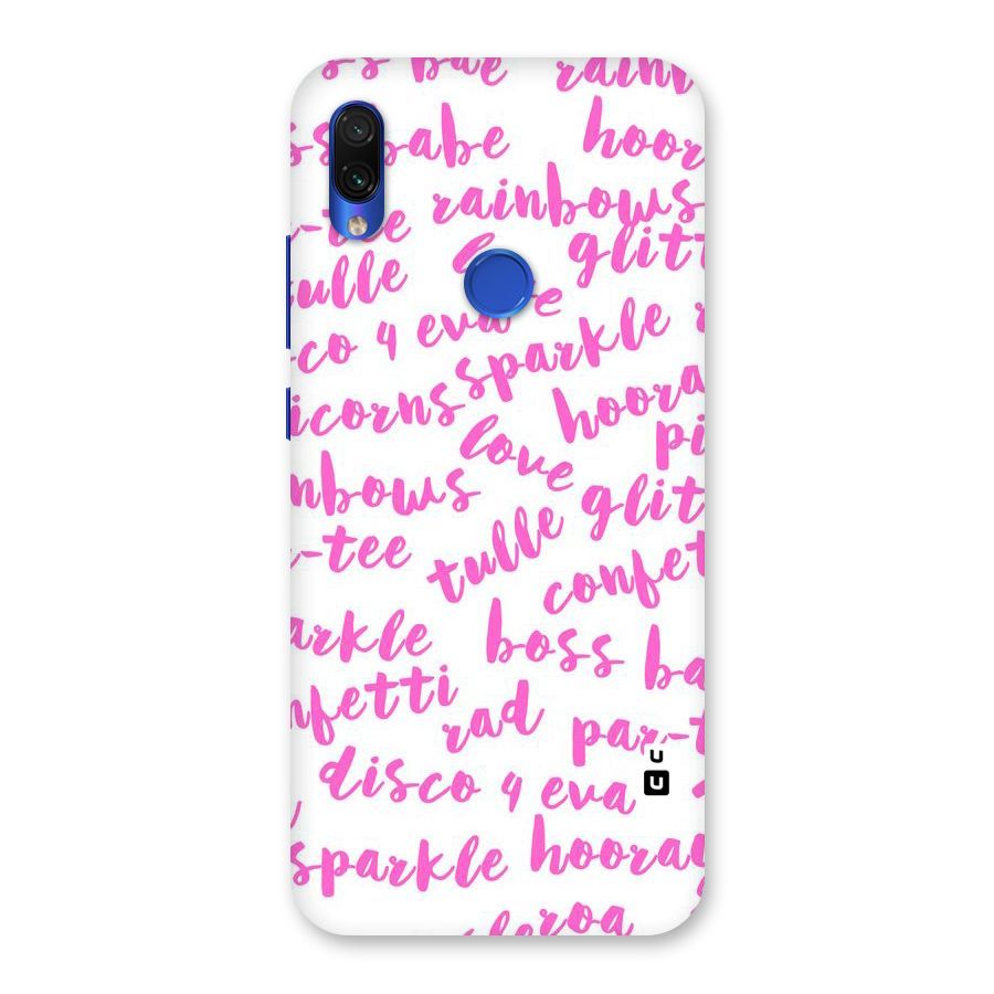 Sparkle Love Back Case for Redmi Note 7S