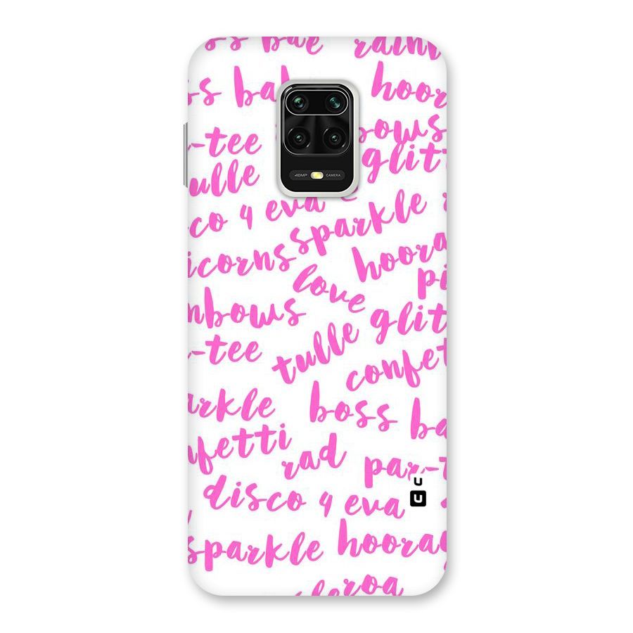 Sparkle Love Back Case for Redmi Note 9 Pro Max