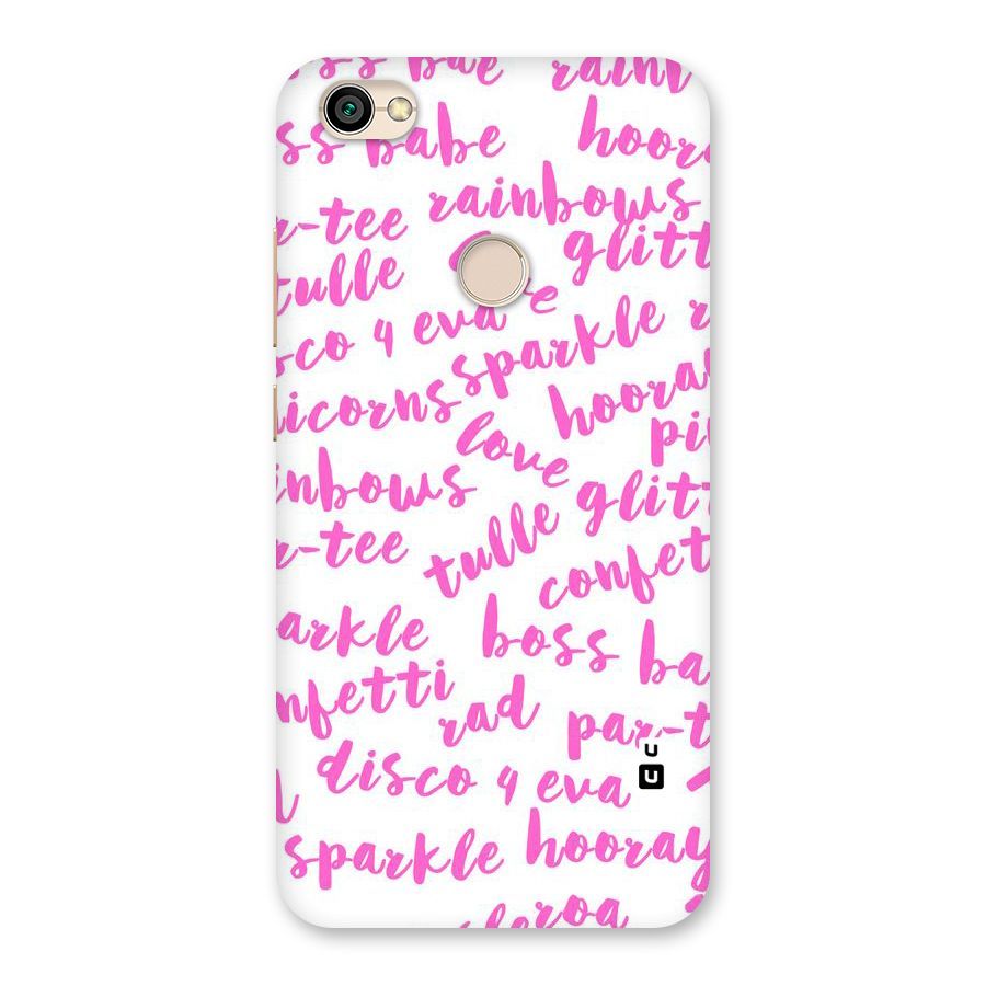 Sparkle Love Back Case for Redmi Y1 2017