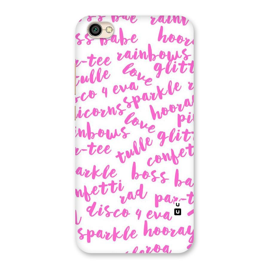 Sparkle Love Back Case for Redmi Y1 Lite