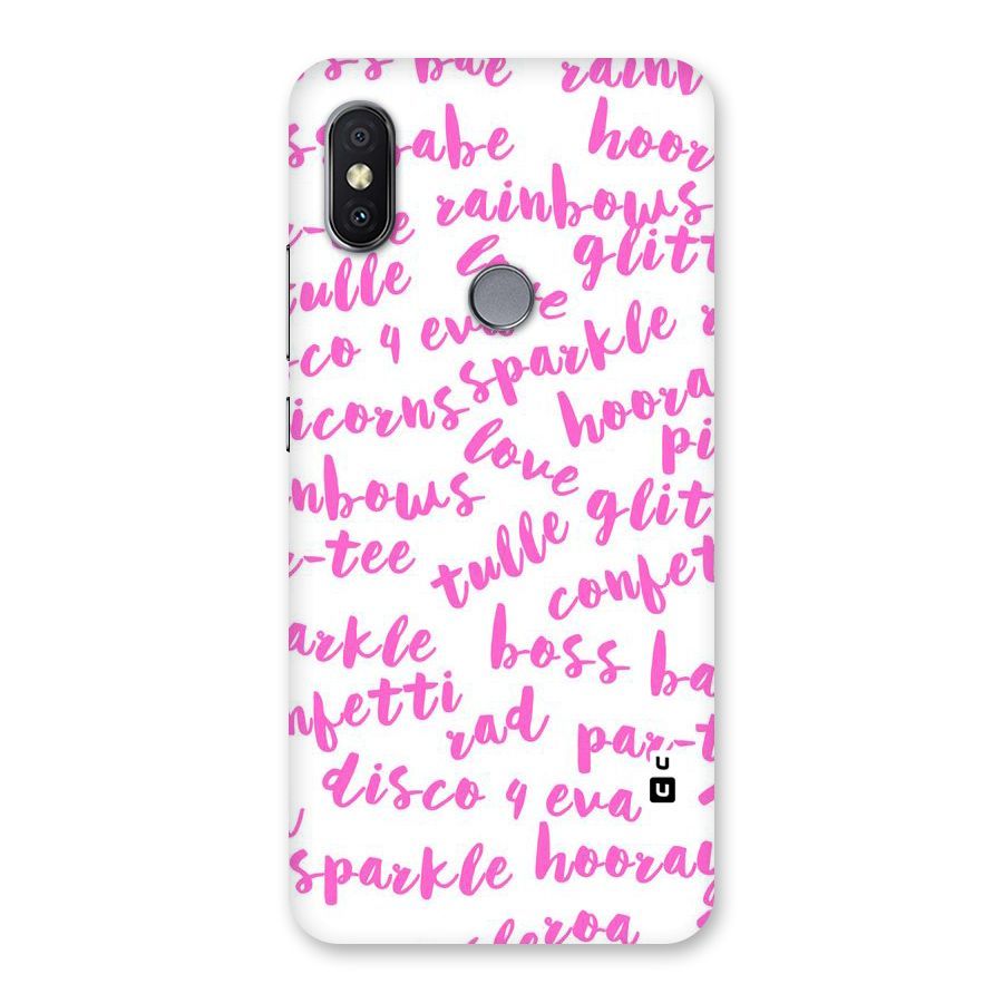 Sparkle Love Back Case for Redmi Y2