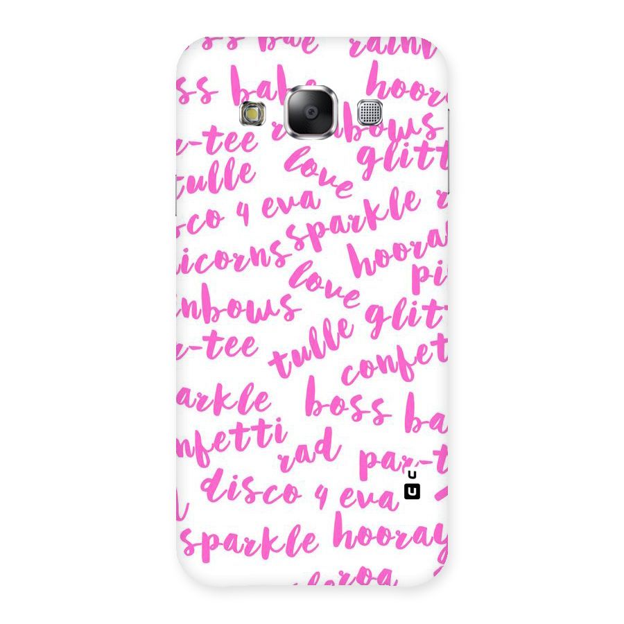 Sparkle Love Back Case for Samsung Galaxy E5