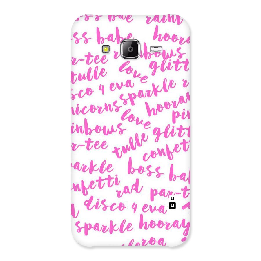 Sparkle Love Back Case for Samsung Galaxy J5