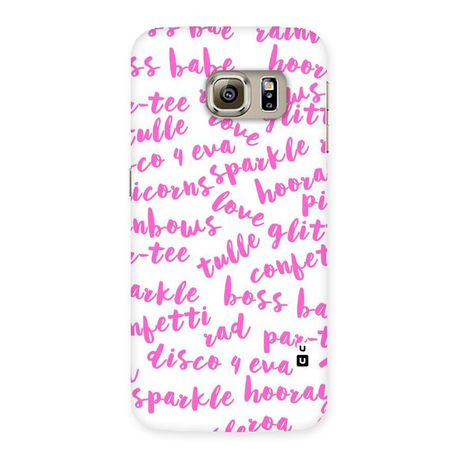 Sparkle Love Back Case for Samsung Galaxy S6 Edge