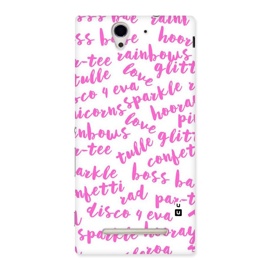 Sparkle Love Back Case for Sony Xperia C3