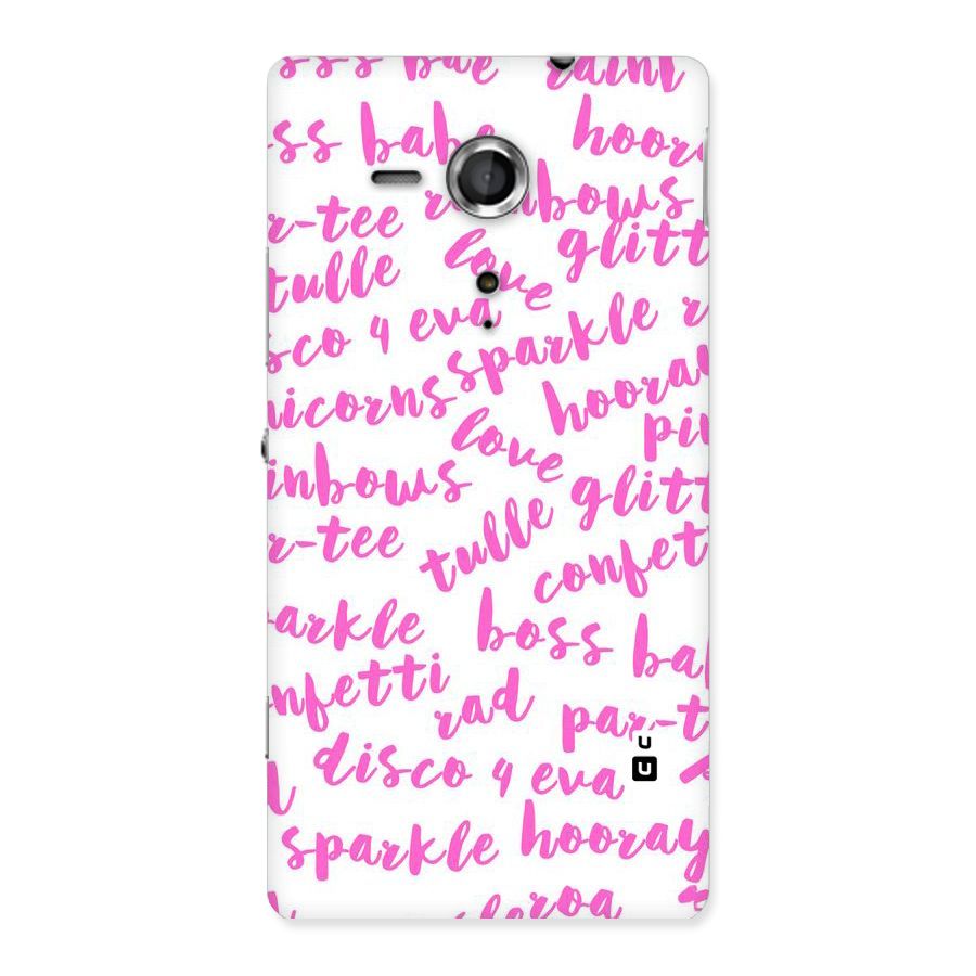 Sparkle Love Back Case for Sony Xperia SP
