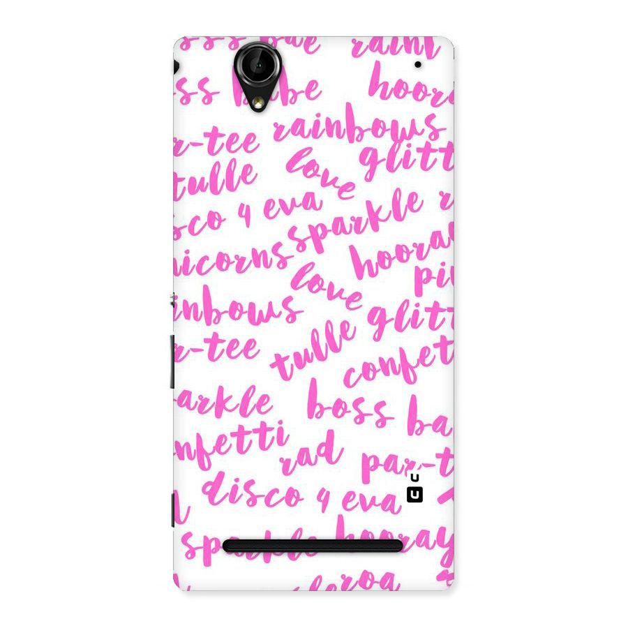 Sparkle Love Back Case for Sony Xperia T2
