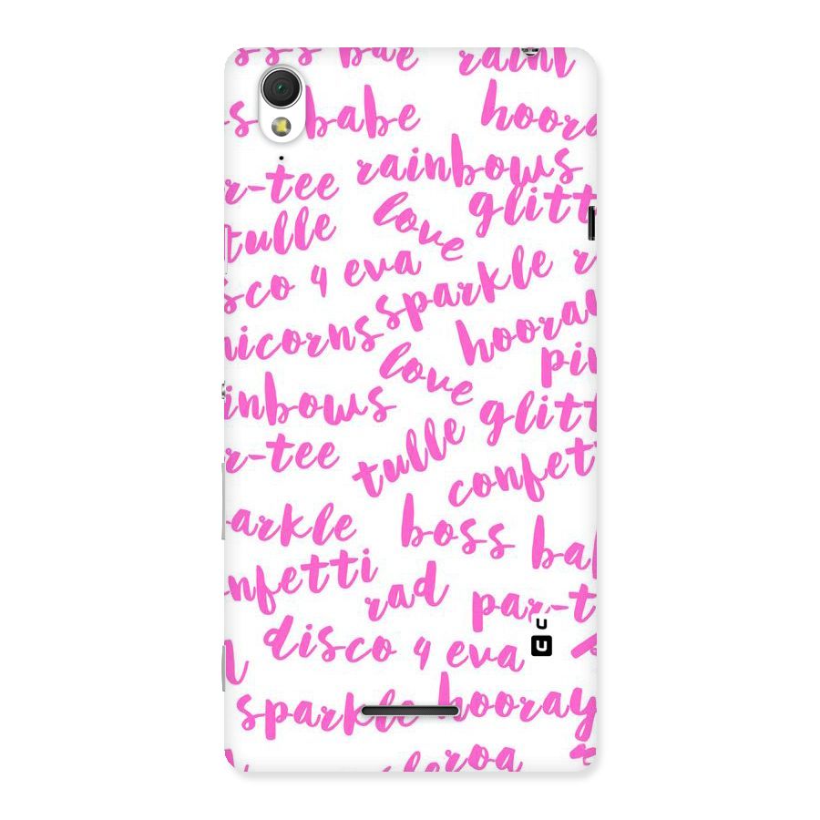Sparkle Love Back Case for Sony Xperia T3