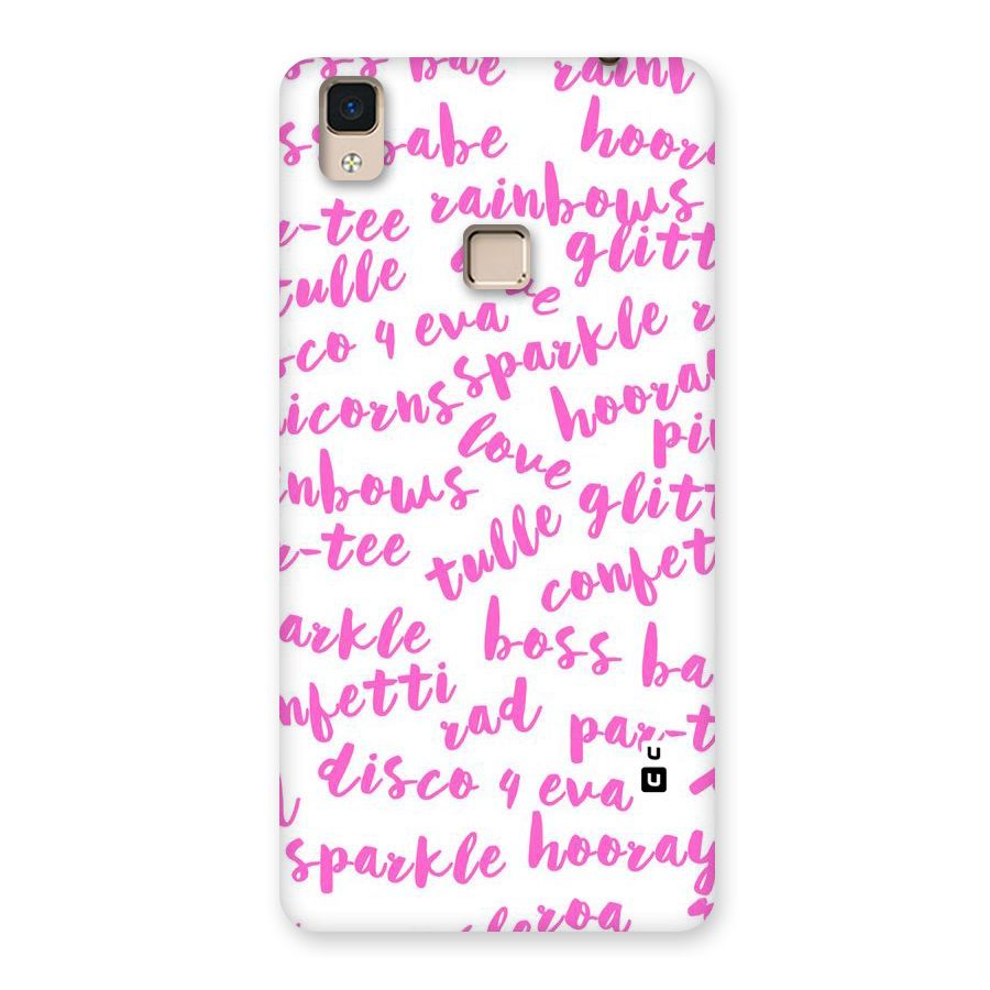 Sparkle Love Back Case for V3 Max