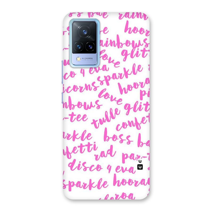 Sparkle Love Back Case for Vivo V21 5G
