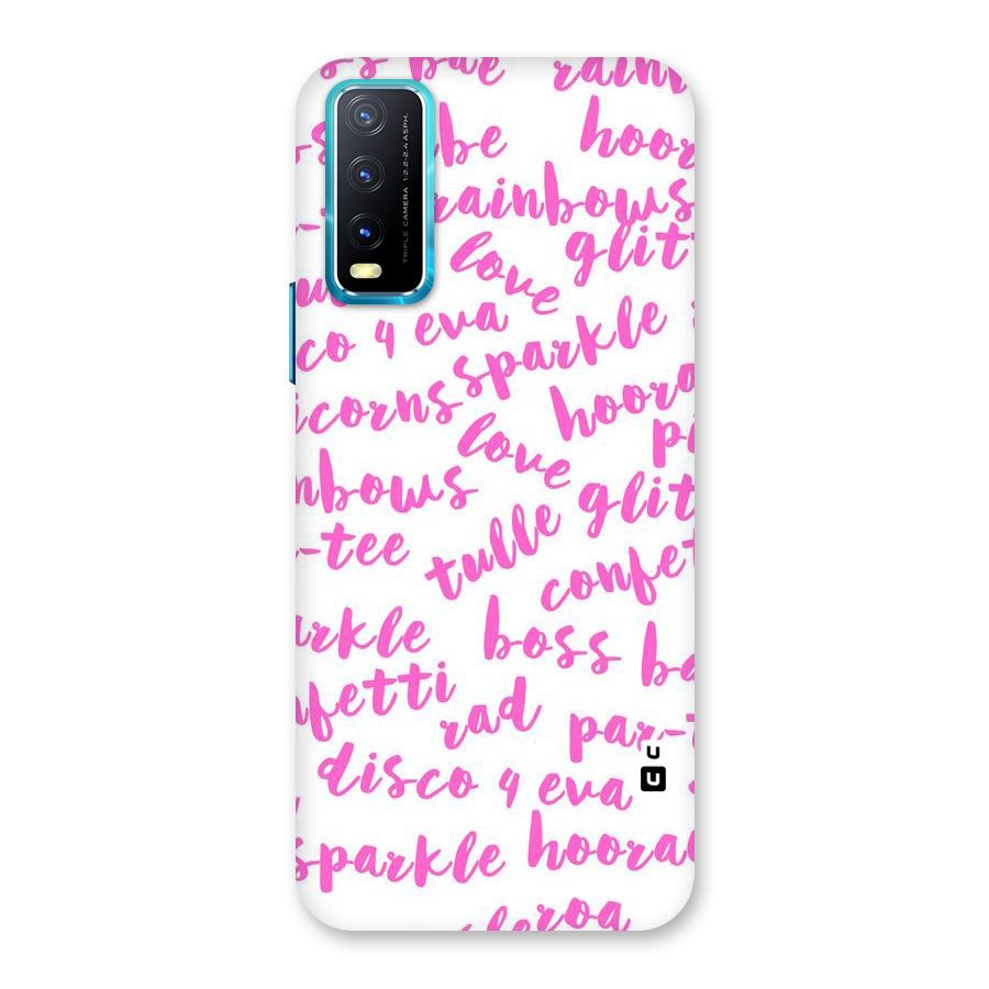 Sparkle Love Back Case for Vivo Y20A