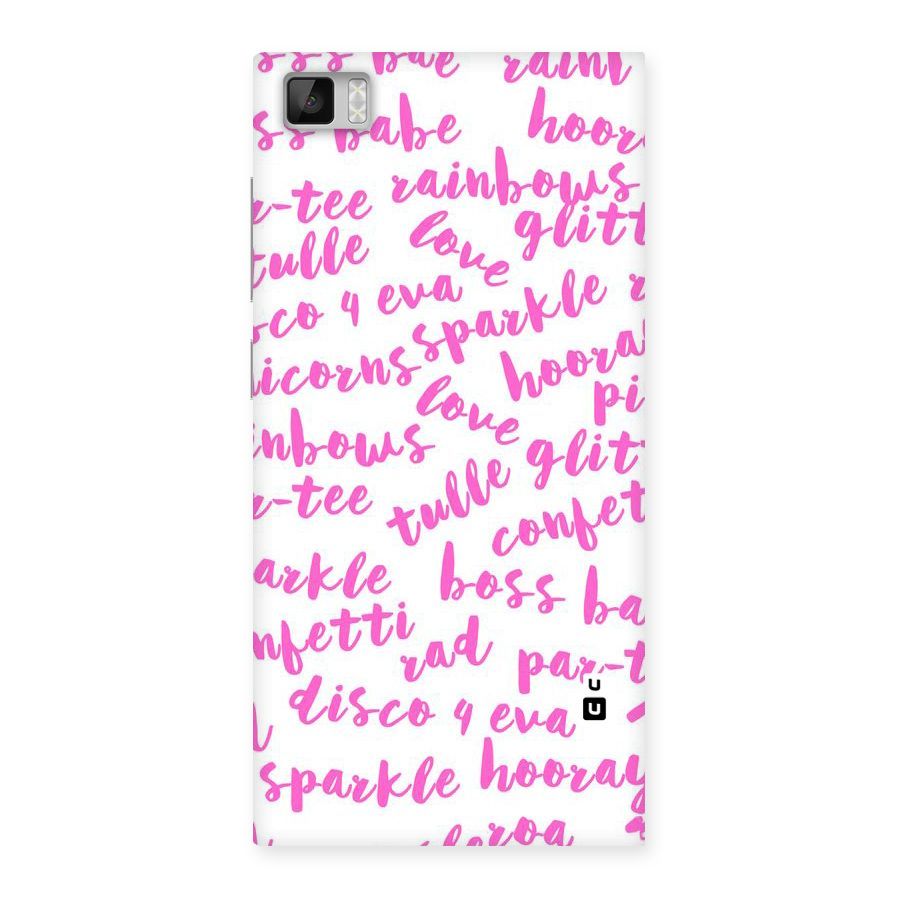 Sparkle Love Back Case for Xiaomi Mi3