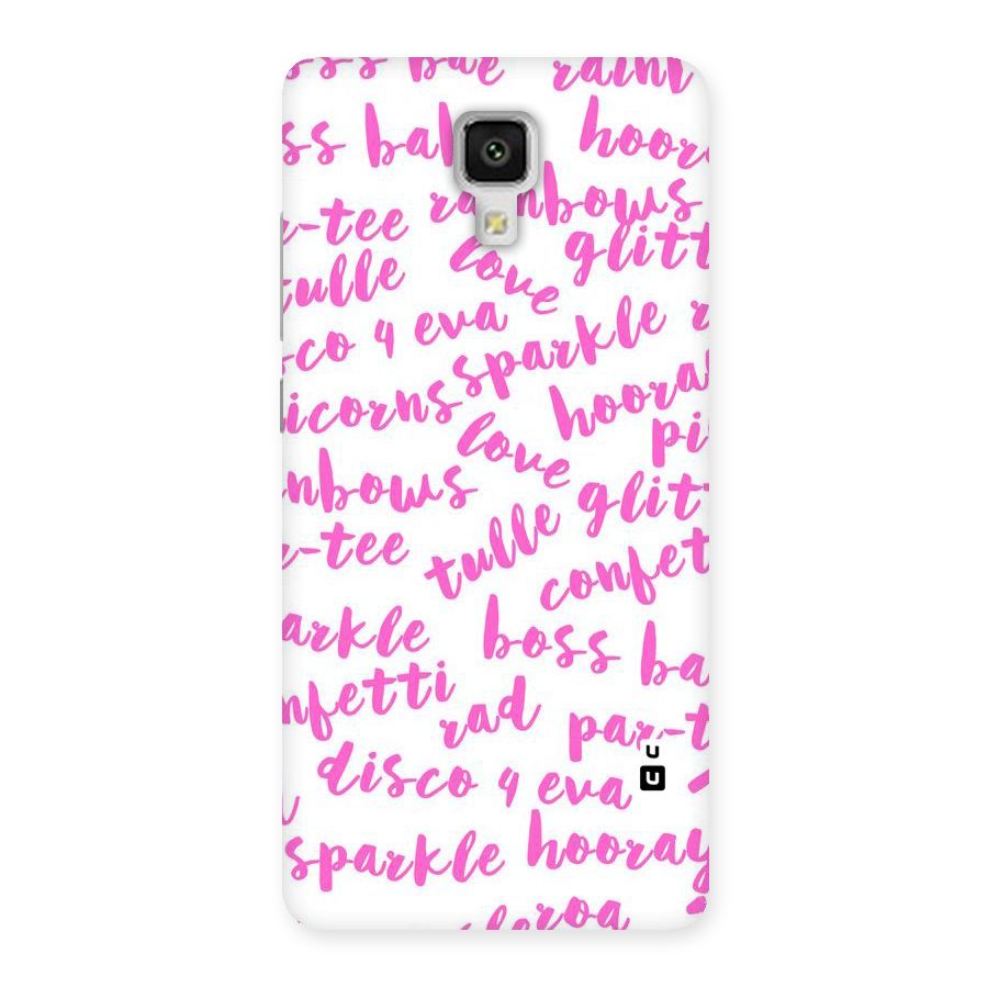 Sparkle Love Back Case for Xiaomi Mi 4