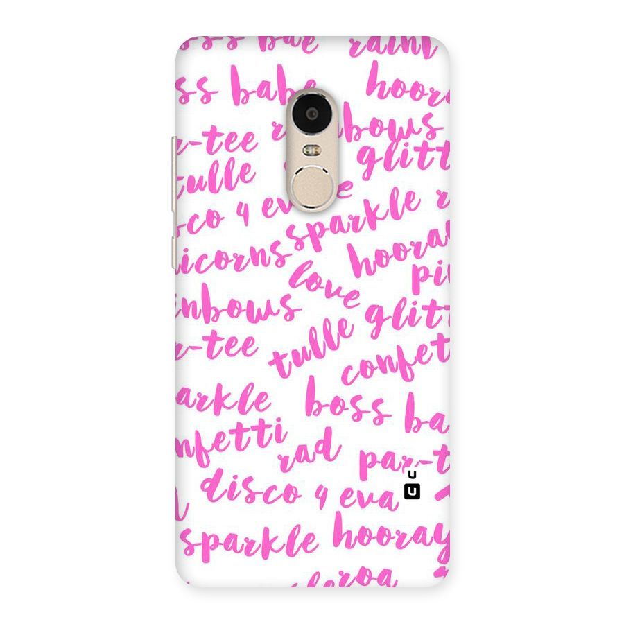 Sparkle Love Back Case for Xiaomi Redmi Note 4
