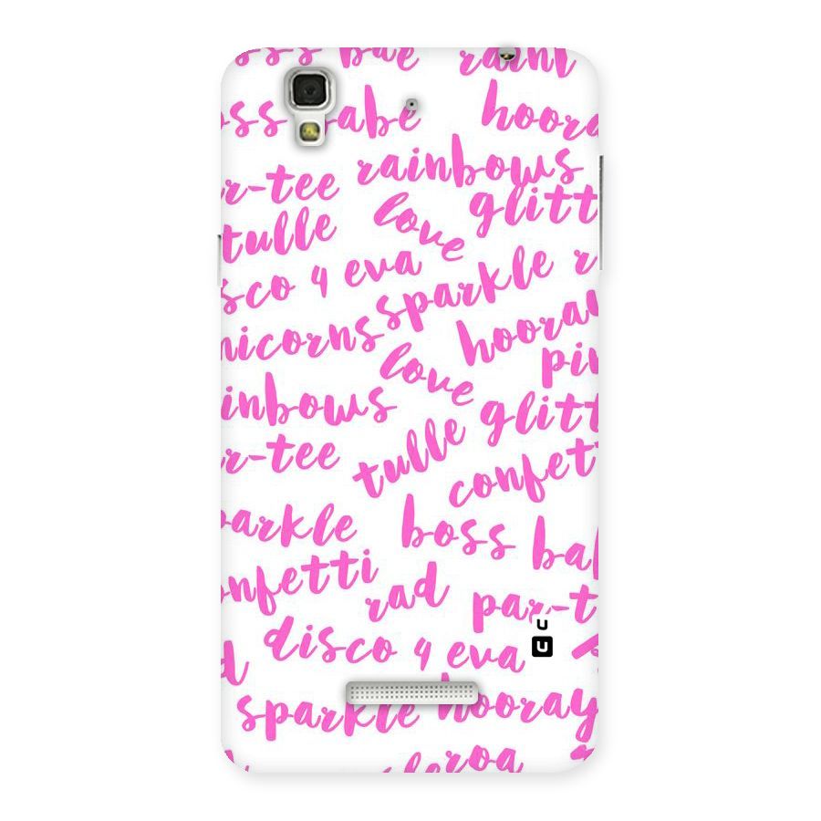 Sparkle Love Back Case for Yu Yureka