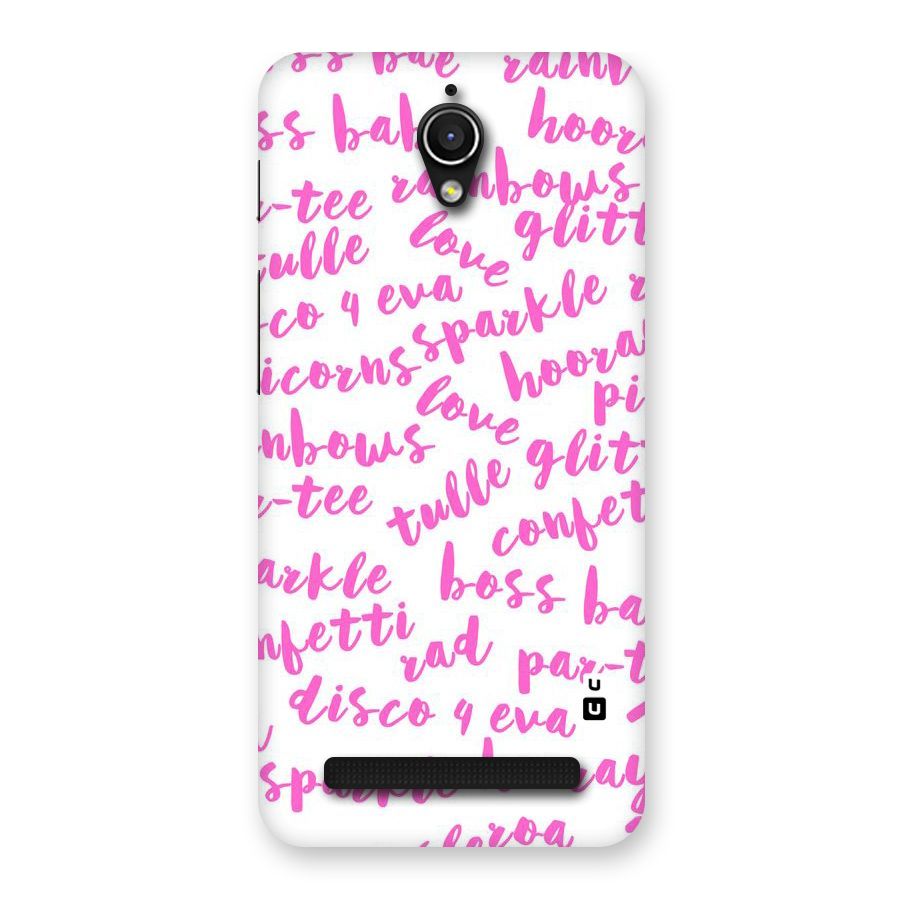 Sparkle Love Back Case for Zenfone Go