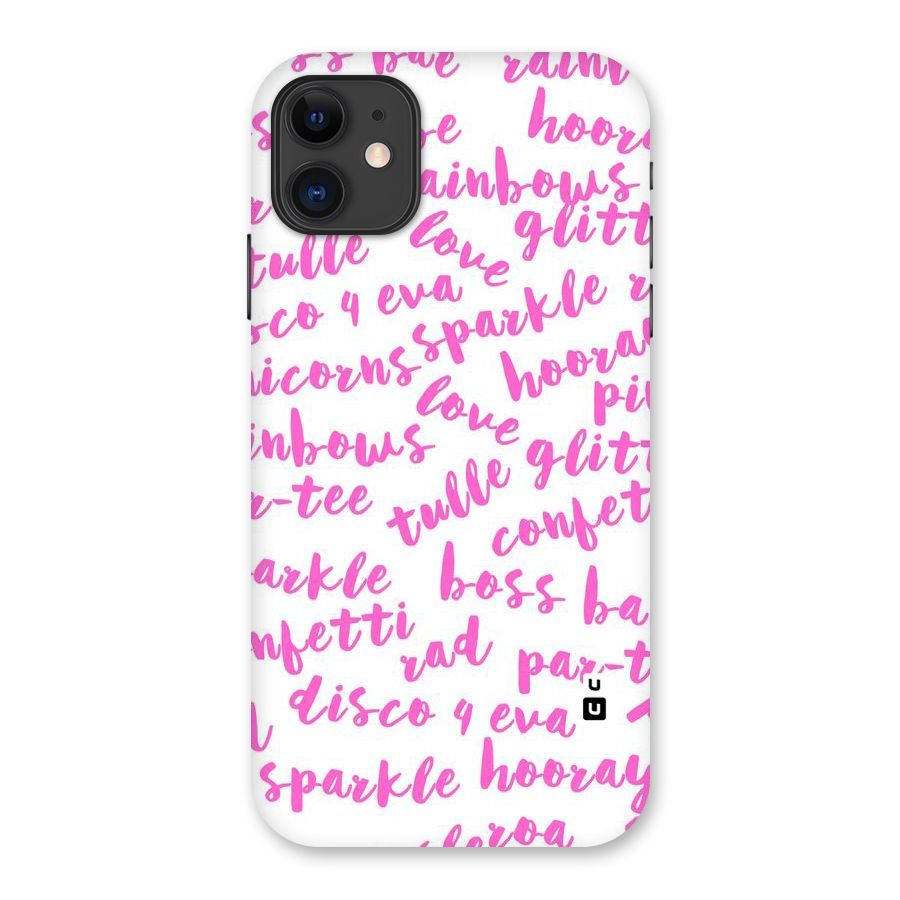 Sparkle Love Back Case for iPhone 11