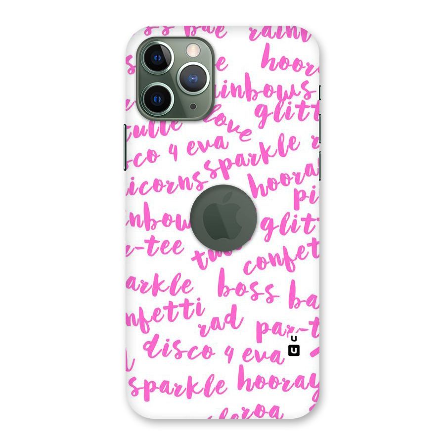 Sparkle Love Back Case for iPhone 11 Pro Logo  Cut