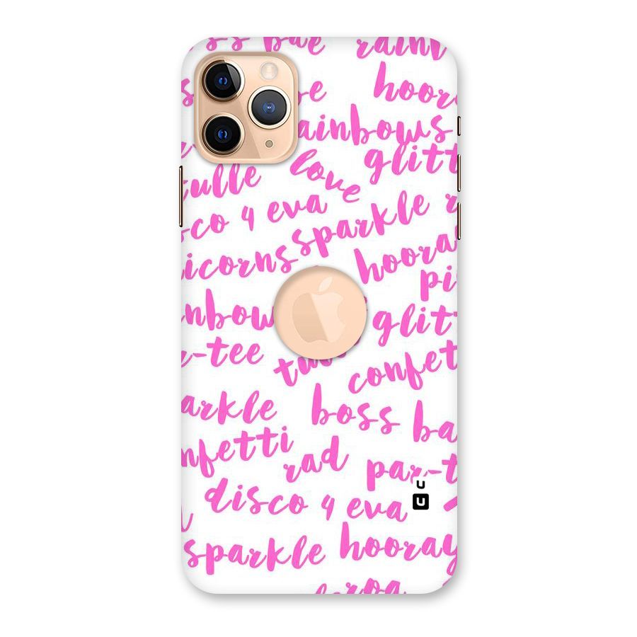Sparkle Love Back Case for iPhone 11 Pro Max Logo Cut
