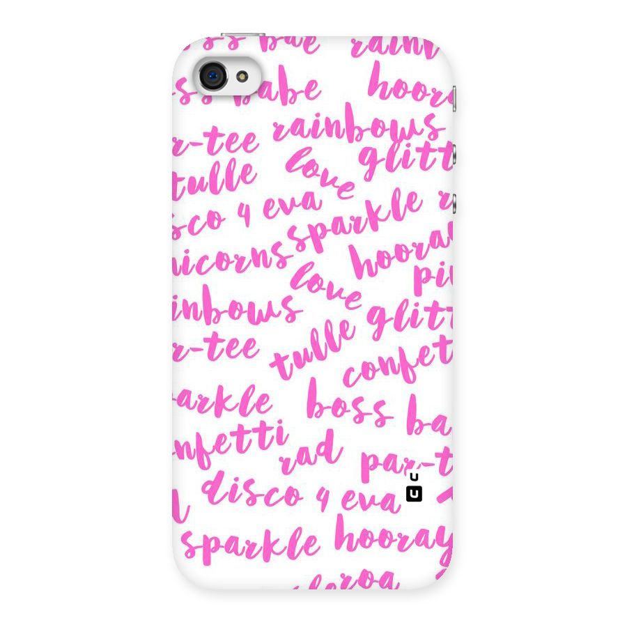Sparkle Love Back Case for iPhone 4 4s
