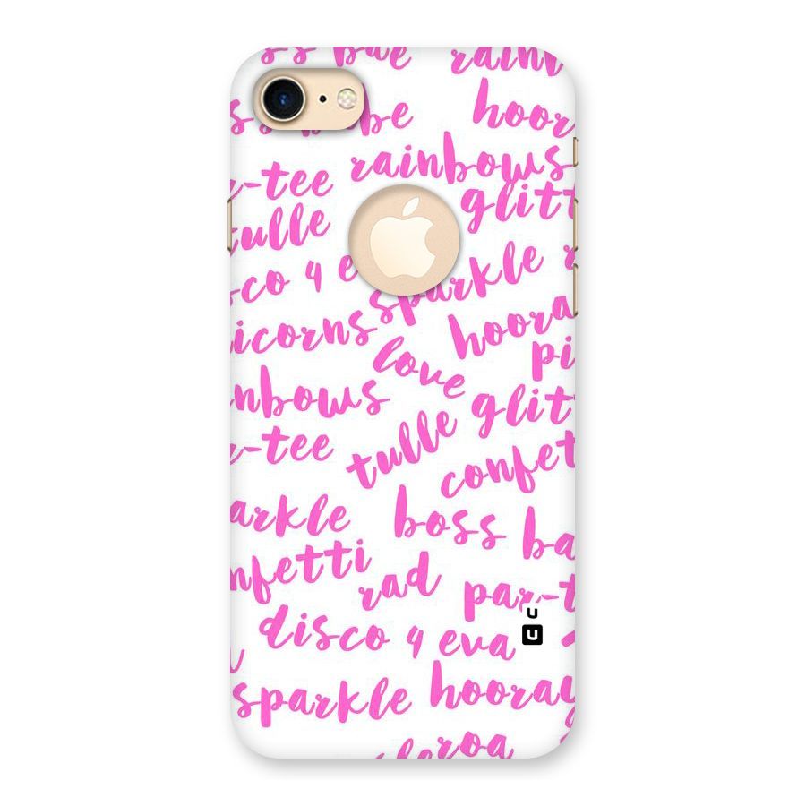 Sparkle Love Back Case for iPhone 7 Logo Cut