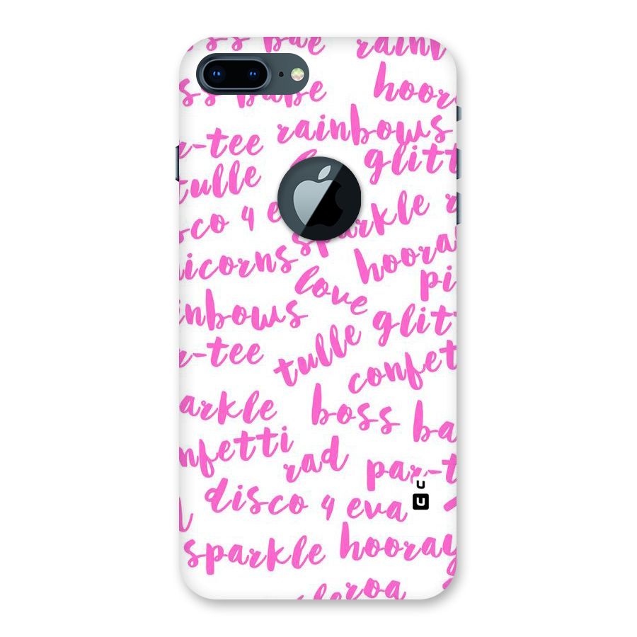 Sparkle Love Back Case for iPhone 7 Plus Logo Cut