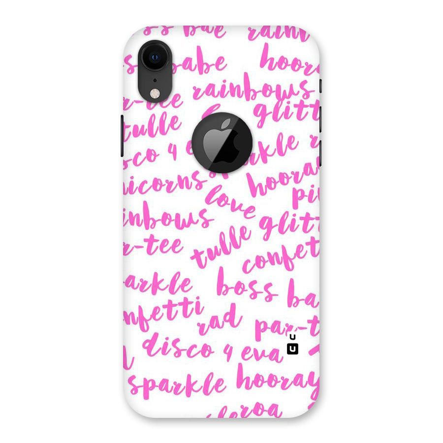 Sparkle Love Back Case for iPhone XR Logo Cut