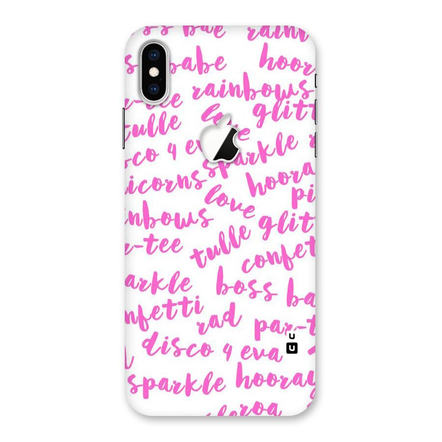 Sparkle Love Back Case for iPhone XS Max Apple Cut