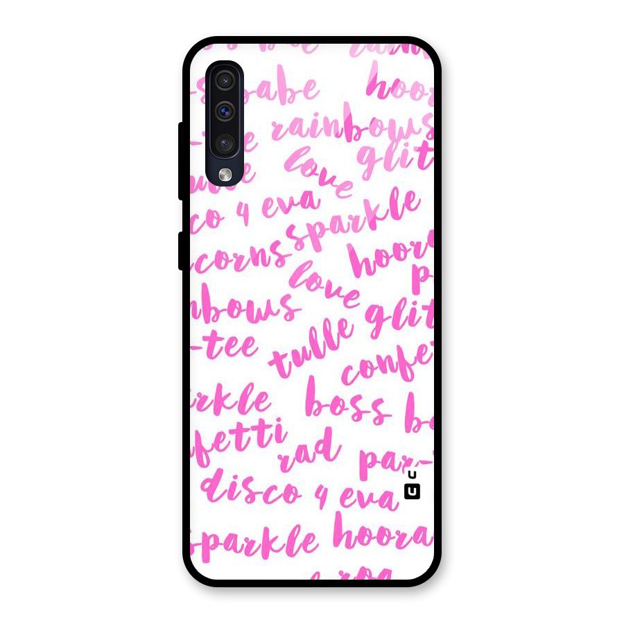 Sparkle Love Glass Back Case for Galaxy A30s