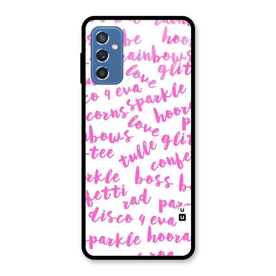 Sparkle Love Glass Back Case for Galaxy M52 5G