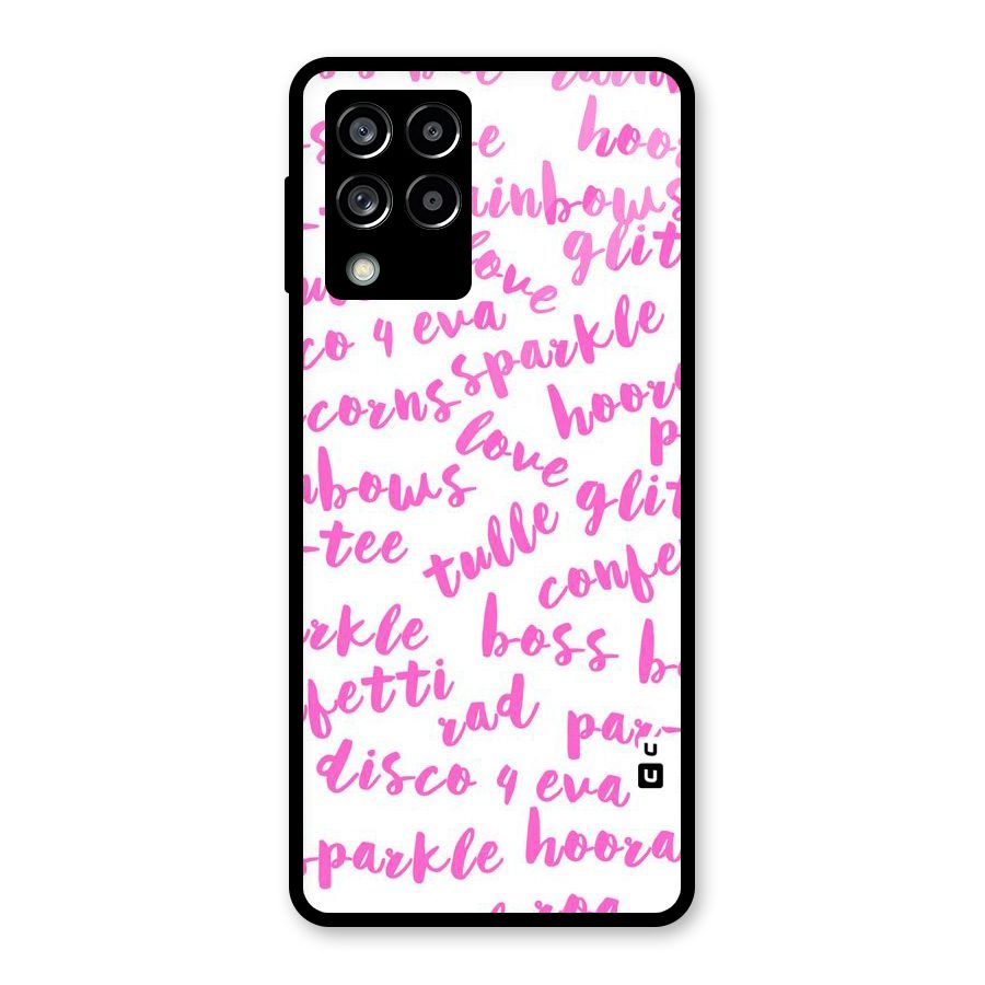 Sparkle Love Glass Back Case for Galaxy M53 5G