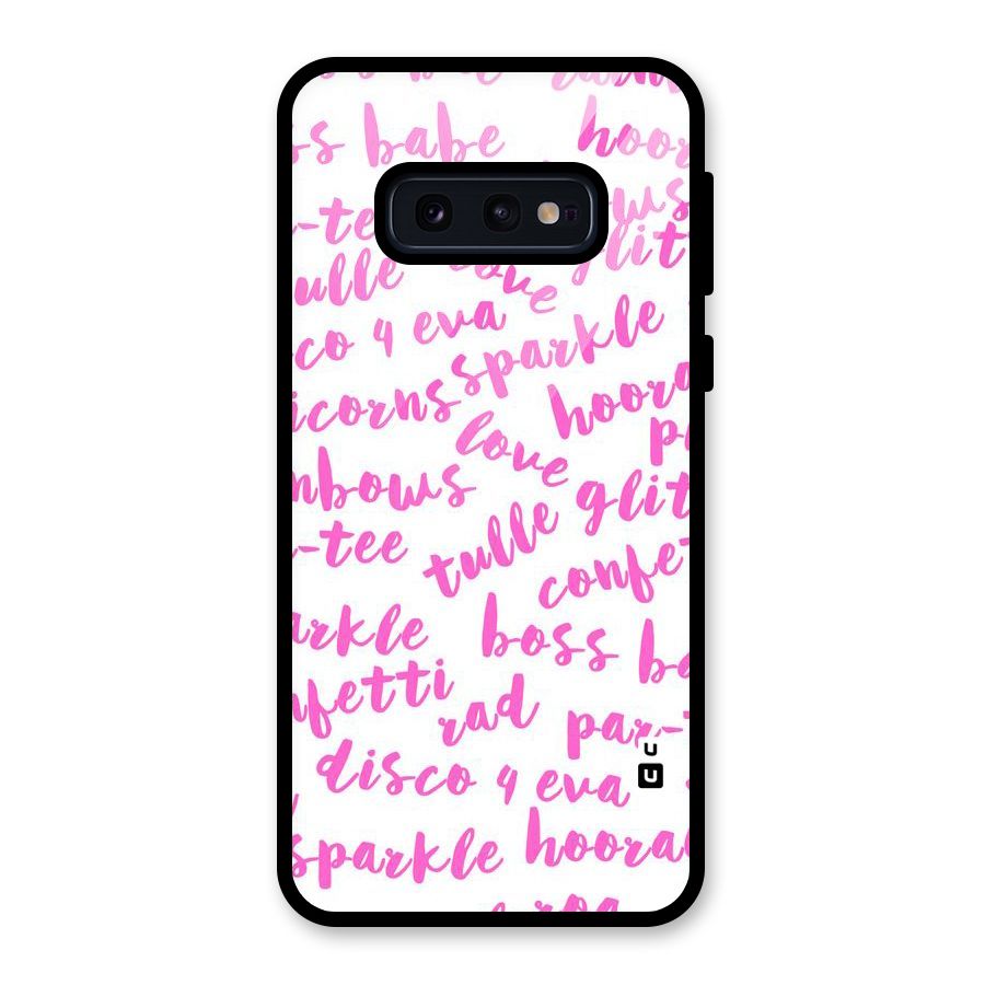 Sparkle Love Glass Back Case for Galaxy S10e